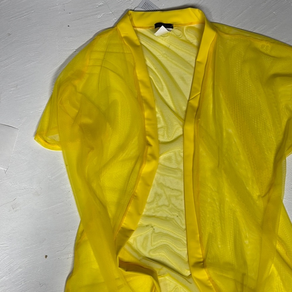 Sheer Yellow Kimono Cardigan